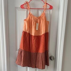 NWT Francesca's Collections Peach Eyelet Dress